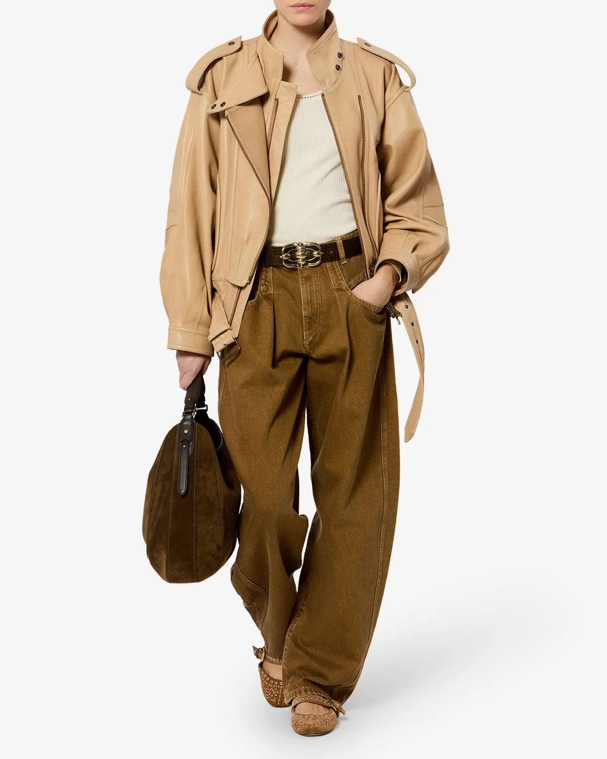 Veste Farza en cuir sold by Isabel Marant product image thumbnail 4