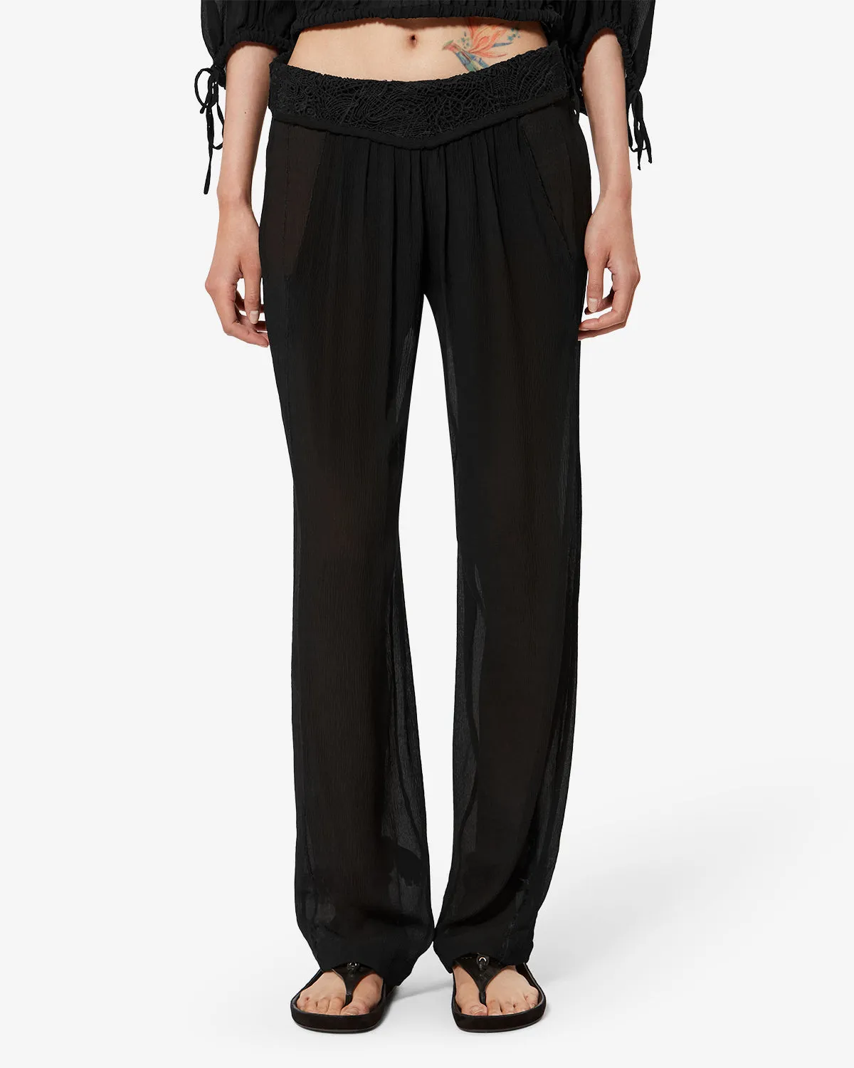 Pantalon Guylene en soie sold by Isabel Marant product image thumbnail 5