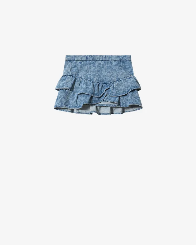Jupe Leyje en denim made by Isabel Marant