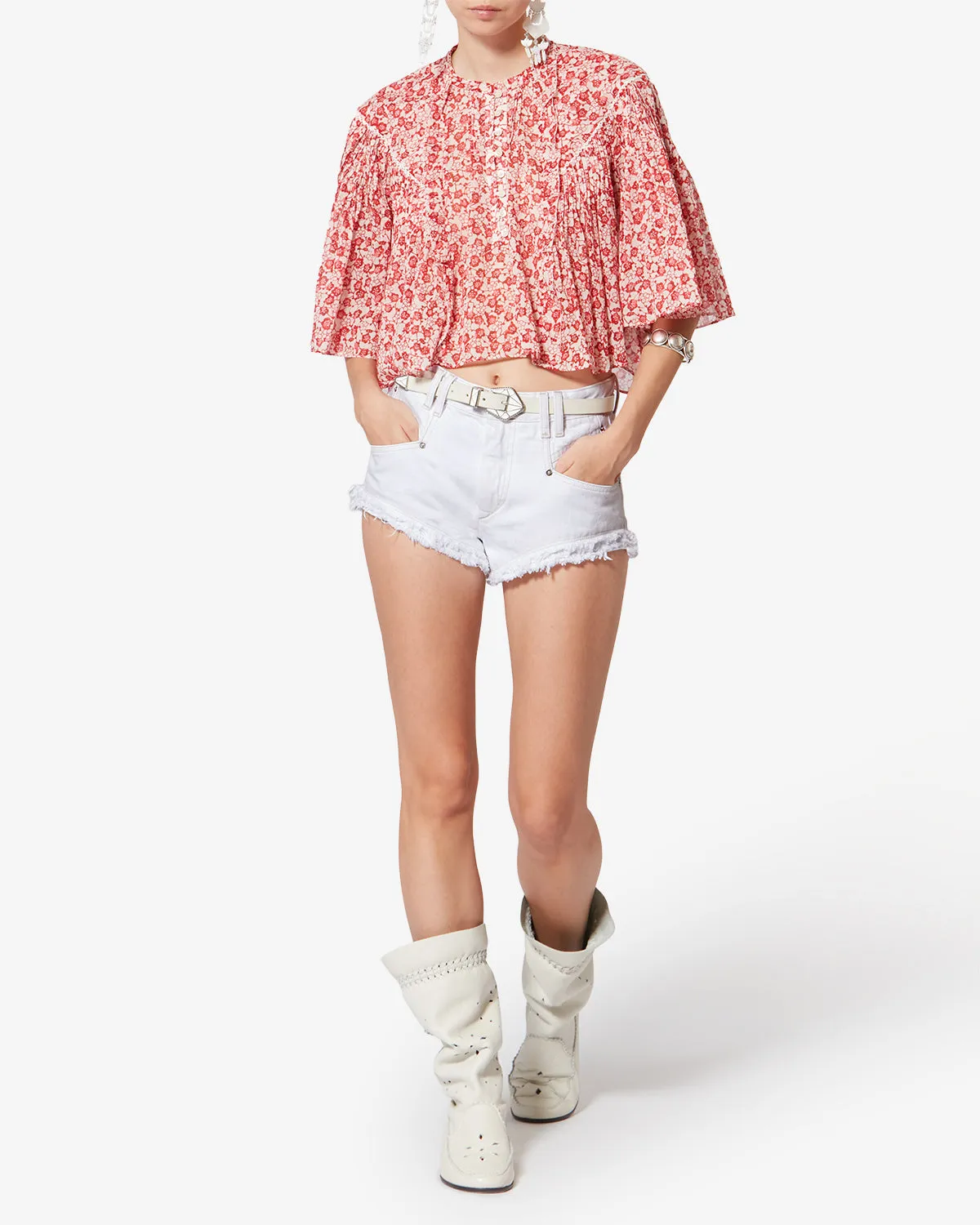 Short Eneidala en denim sold by Isabel Marant product image thumbnail 4