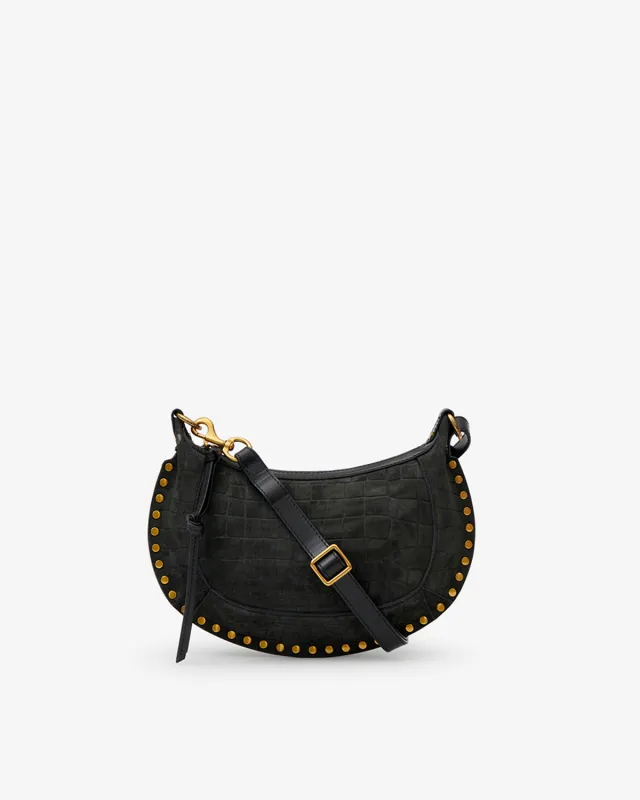 Sac Oskan Moon en cuir velours effet croco made by Isabel Marant