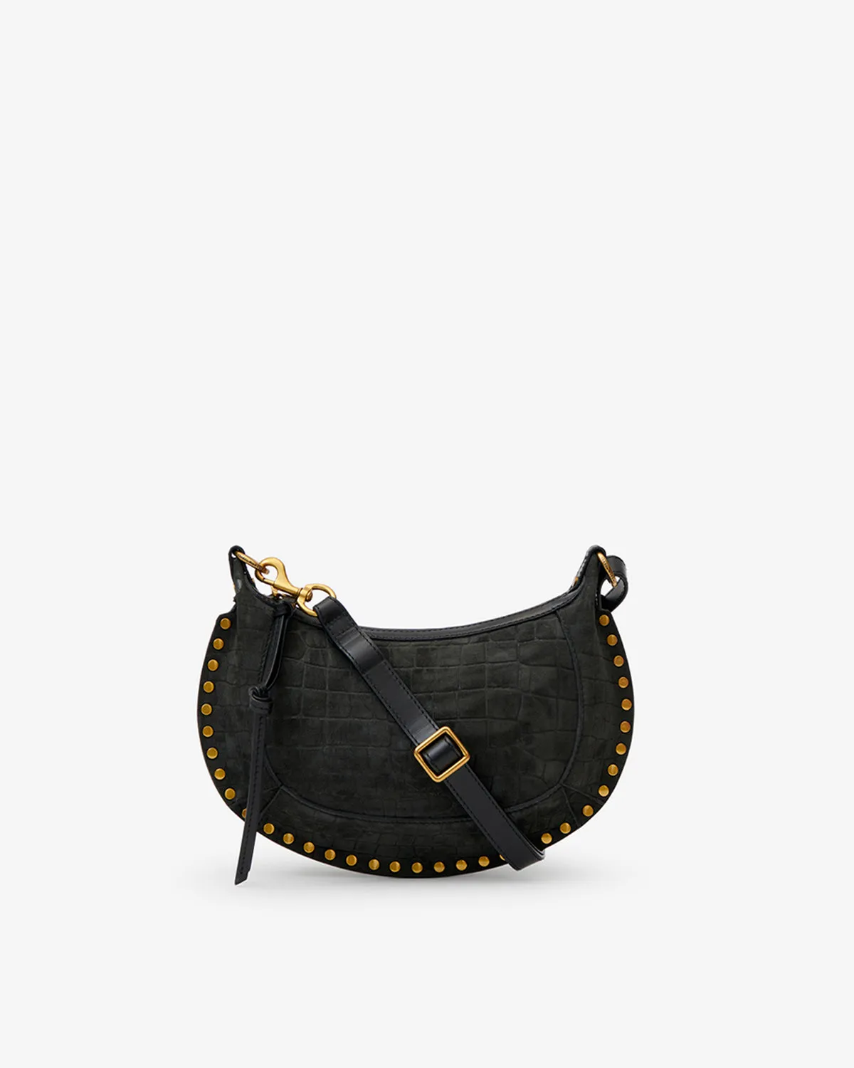 Sac Oskan Moon en cuir velours effet croco sold by Isabel Marant