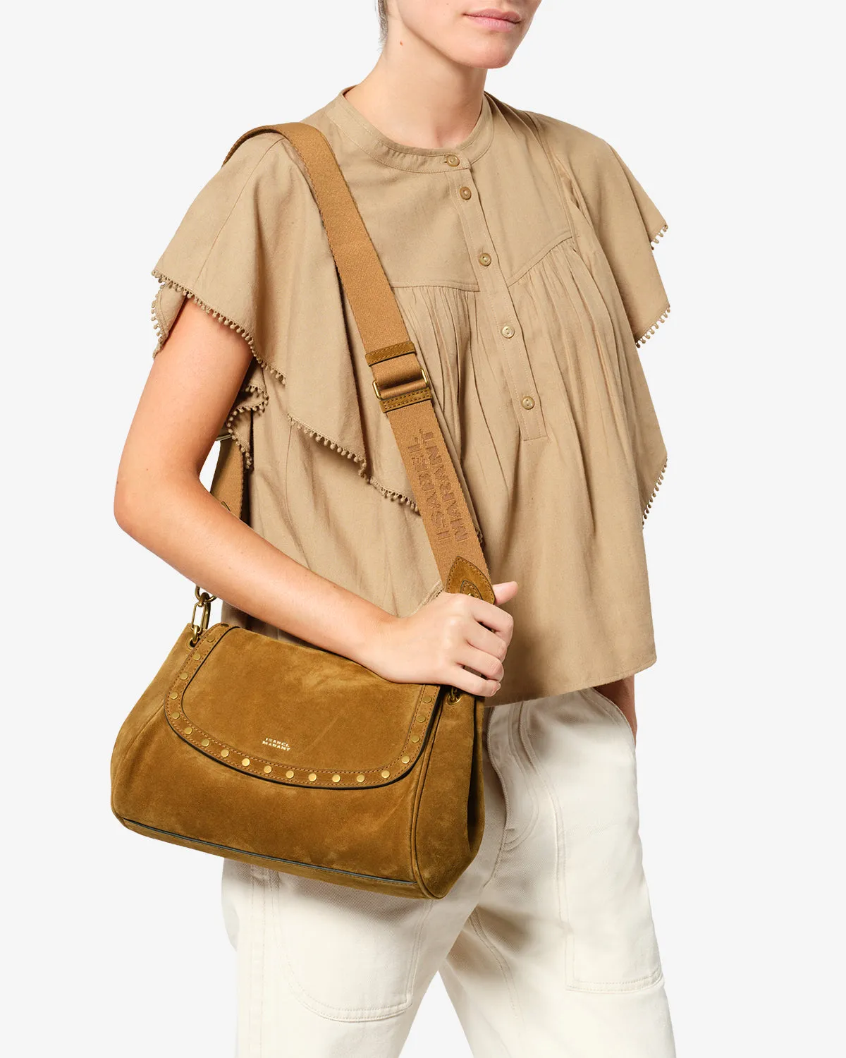 Sac Chany M en cuir velours sold by Isabel Marant product image thumbnail 3