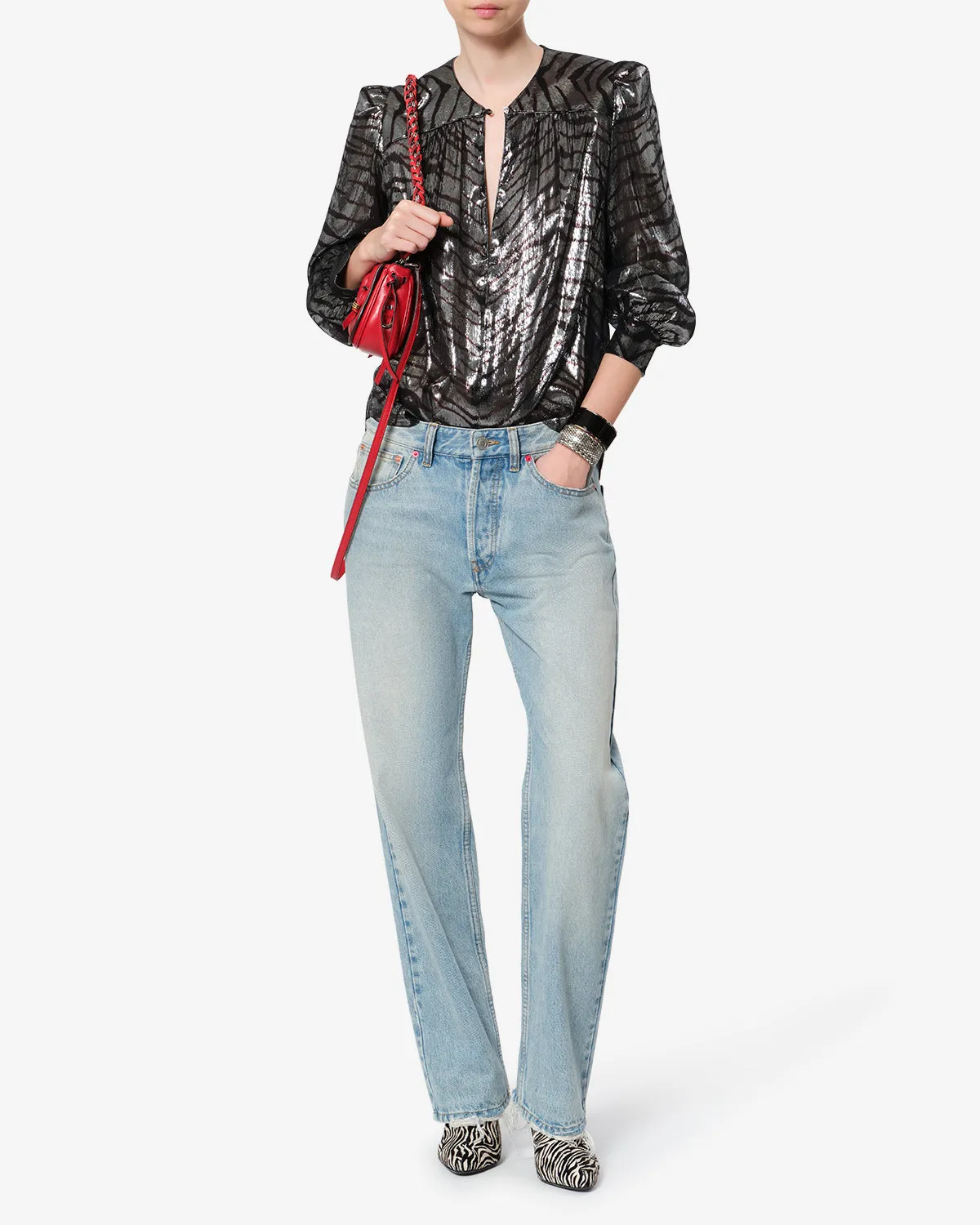 Top Farali en soie sold by Isabel Marant product image thumbnail 4