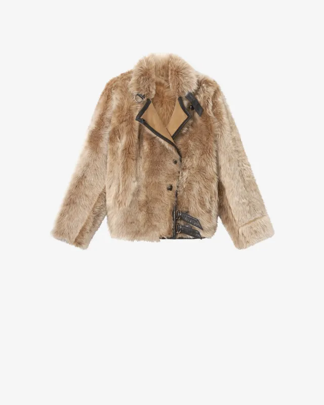Manteau Roama en peau lainée made by Isabel Marant