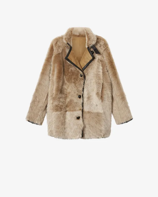 Manteau Rema en peau lainée made by Isabel Marant