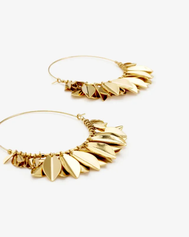 Boucles d'oreilles Metal Shiny Leaf sold by Isabel Marant