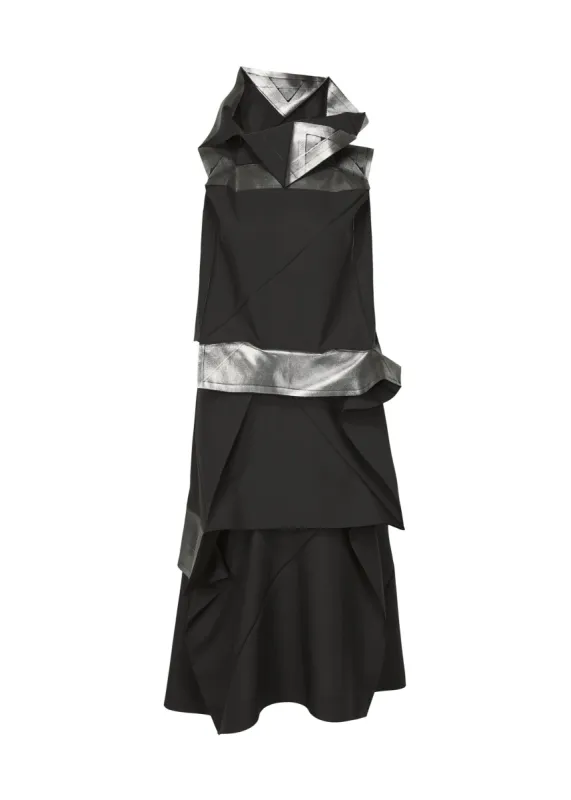 BUILDING BLOCKS FOIL DRESS made by Issey Miyake