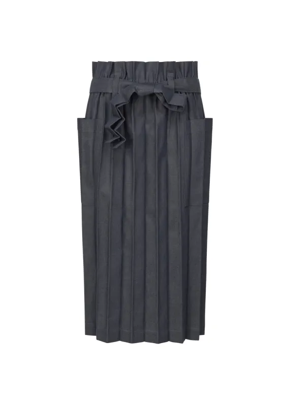 REmeTEX PLEATS DENIM SKIRT made by Issey Miyake