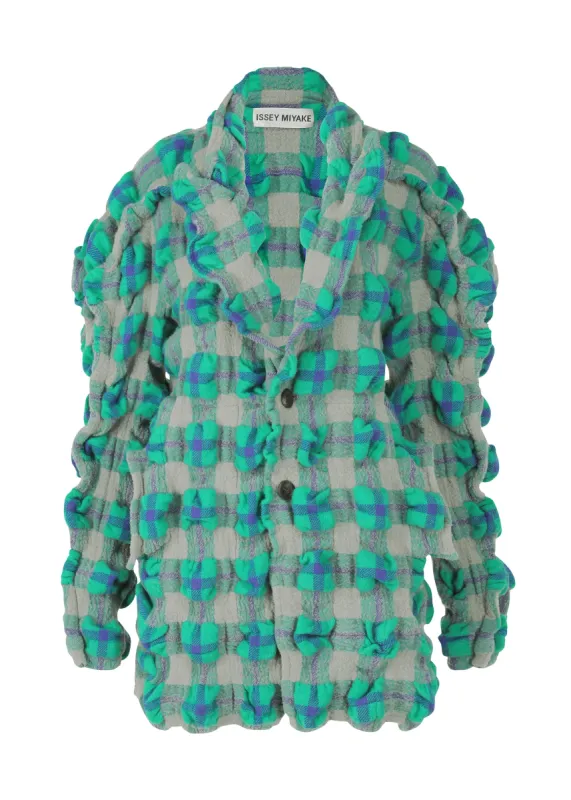 RHYTHM CHECK JACKET made by Issey Miyake