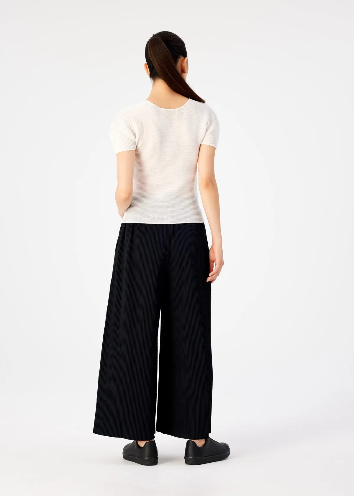 FINE KNIT PLEATS BLACK PANTS sold by Issey Miyake product image thumbnail 4