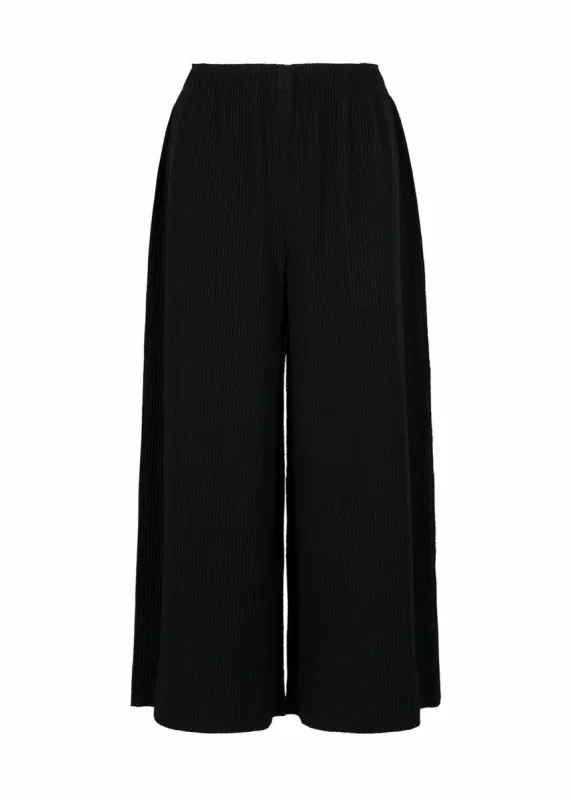 FINE KNIT PLEATS BLACK PANTS sold by Issey Miyake