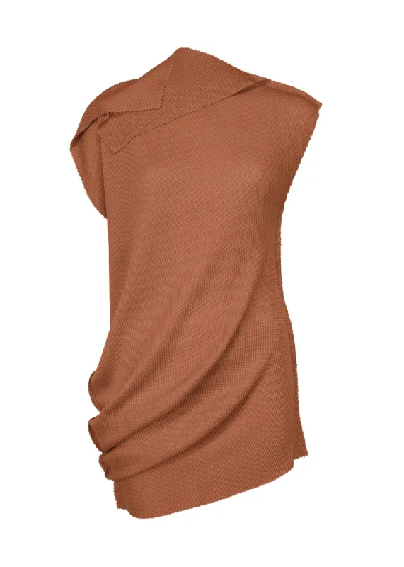 SECTOR KNIT STRETCH PLEATS TOP sold by Issey Miyake