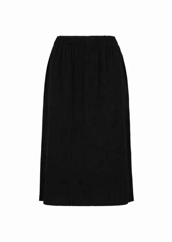 FINE KNIT PLEATS BLACK SKIRT sold by Issey Miyake