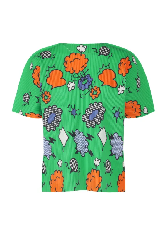 POP FINE KNIT PLEATS T TOP made by Issey Miyake