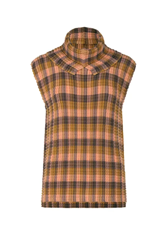 MESH CHECK PLEATS SHIRT made by Issey Miyake