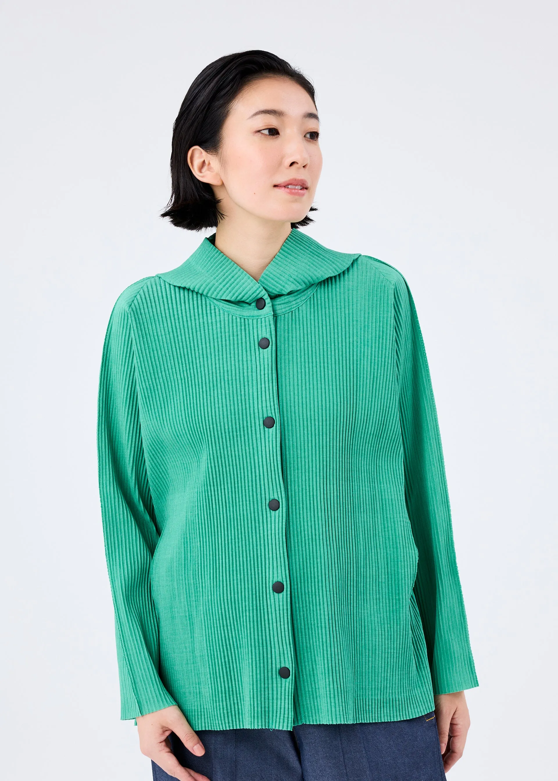 MIX FINE KNIT PLEATS CARDIGAN sold by Issey Miyake product image thumbnail 5