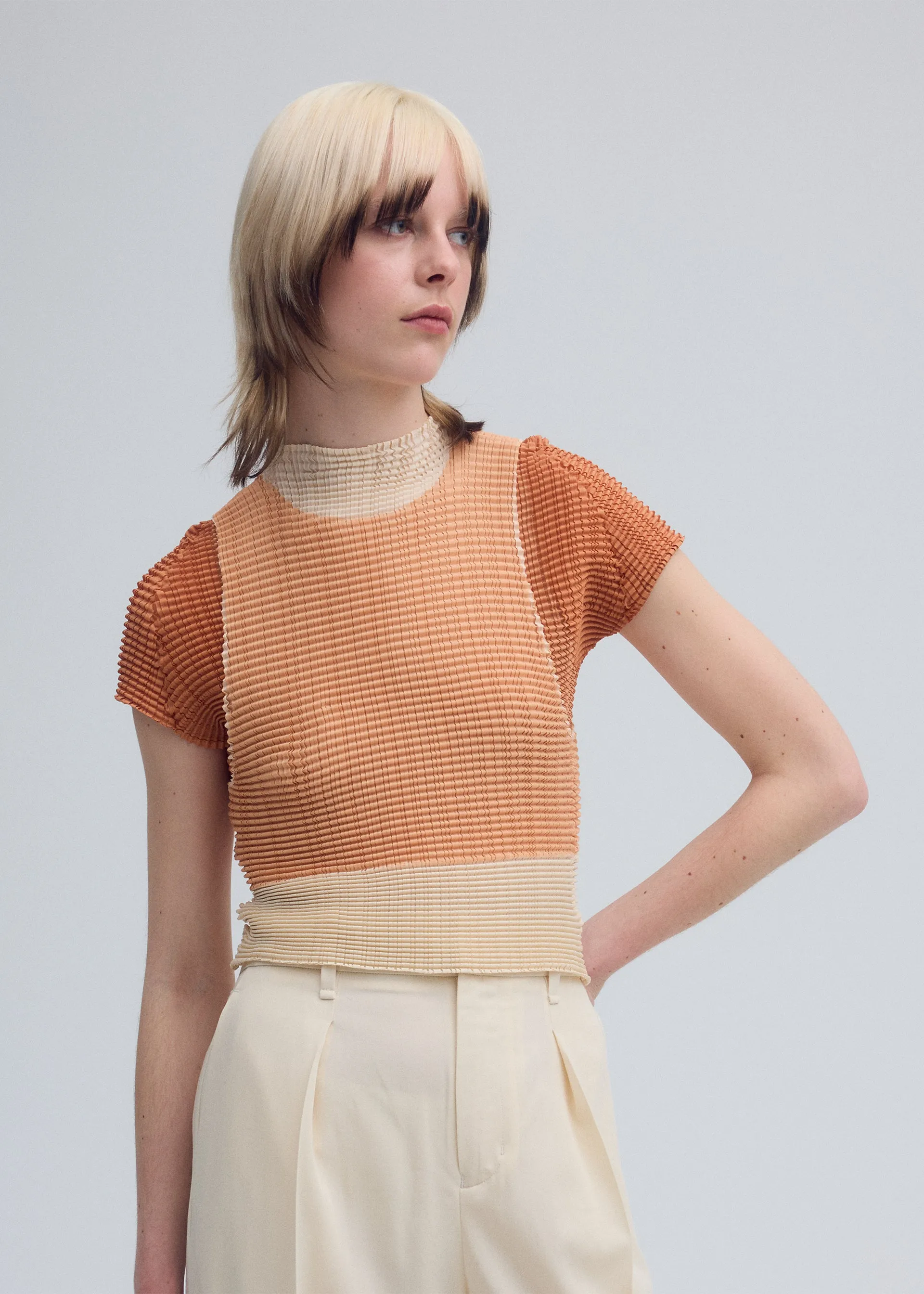 LAYERED COLOR PLEATS TOP sold by Issey Miyake product image thumbnail 3