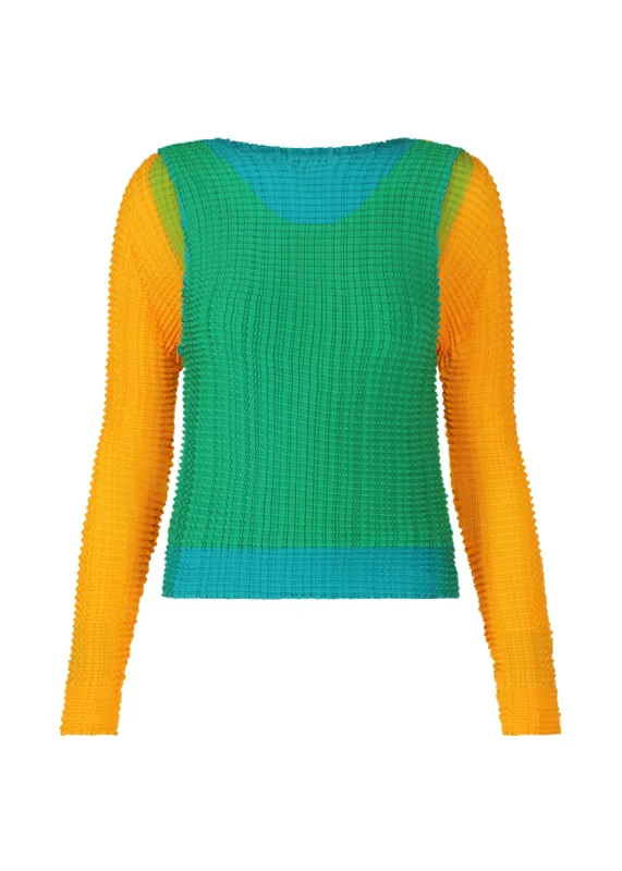 LAYERED COLOR PLEATS TOP made by Issey Miyake