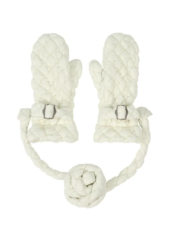 QUILTED STRETCH MITTENS made by Issey Miyake