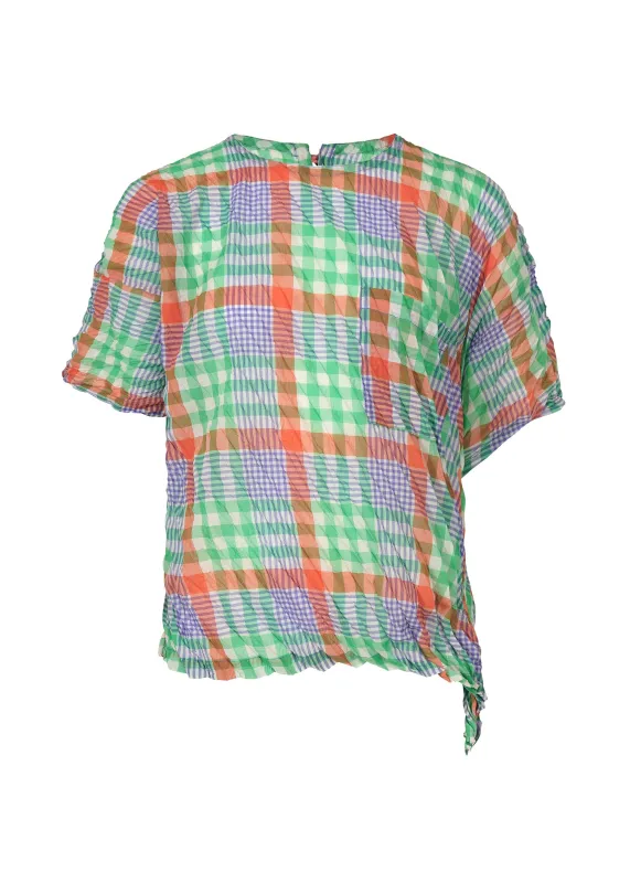CHECK WHIPPED PLEATS SHIRT made by Issey Miyake