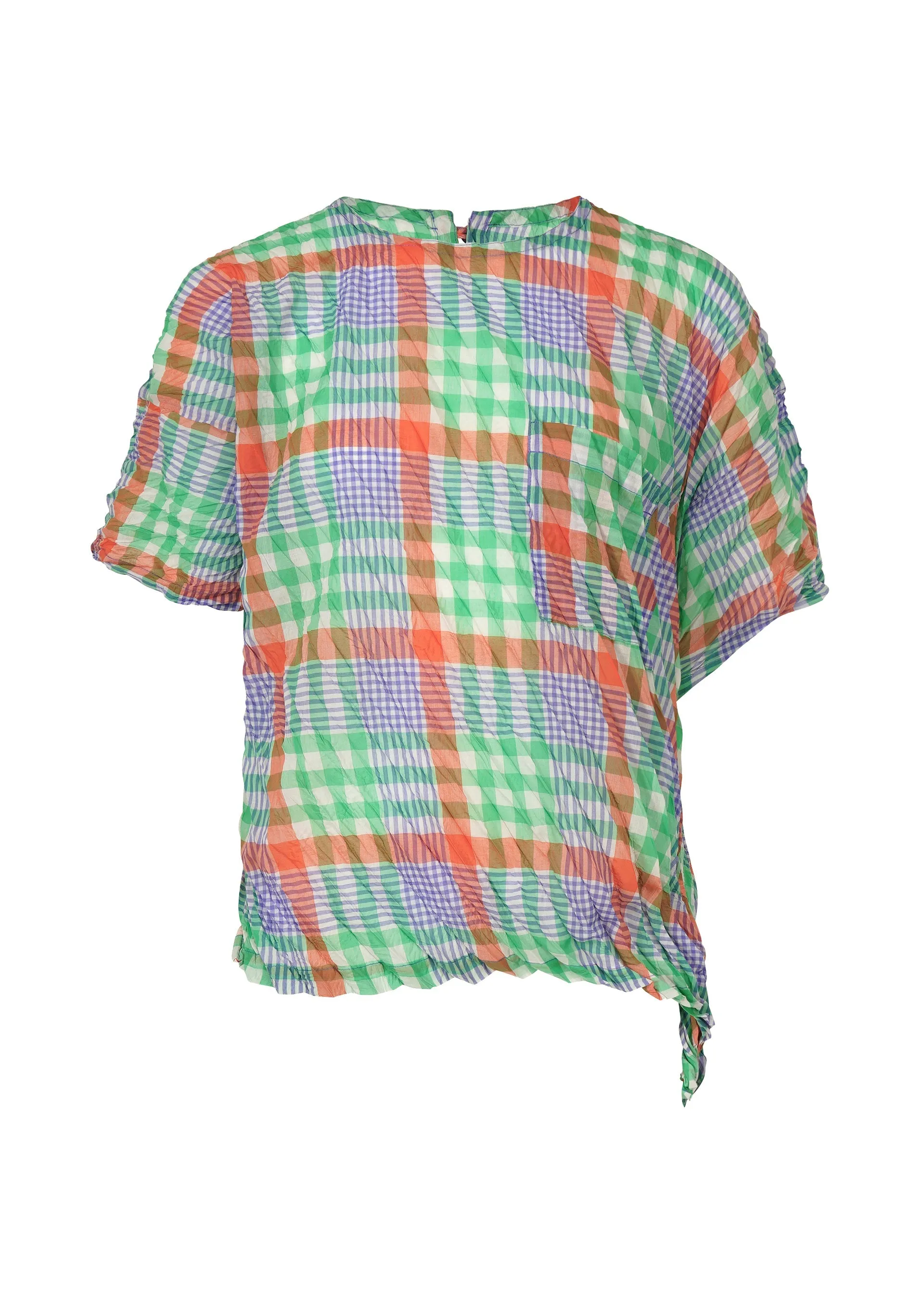 CHECK WHIPPED PLEATS SHIRT sold by Issey Miyake