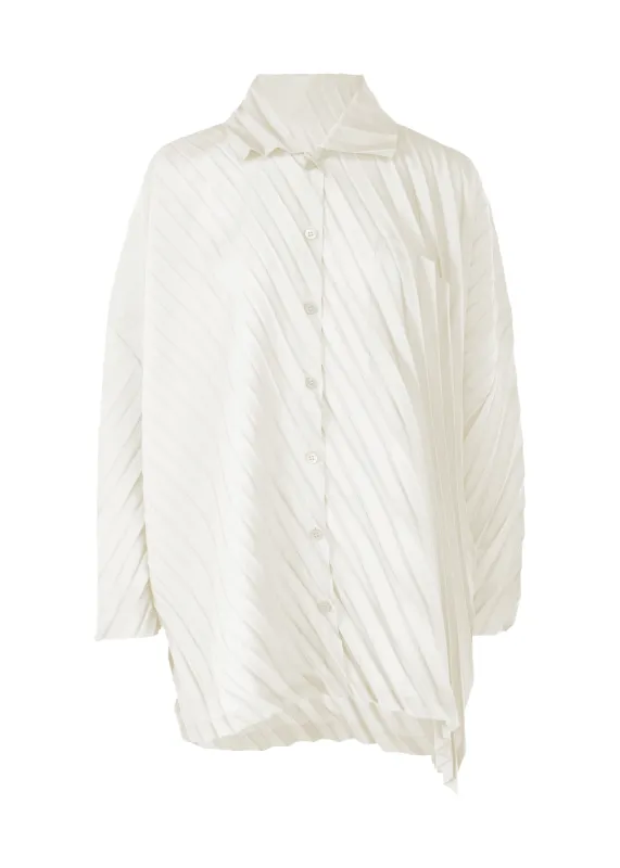 ANGLE PLEATS SHIRT TOP made by Issey Miyake
