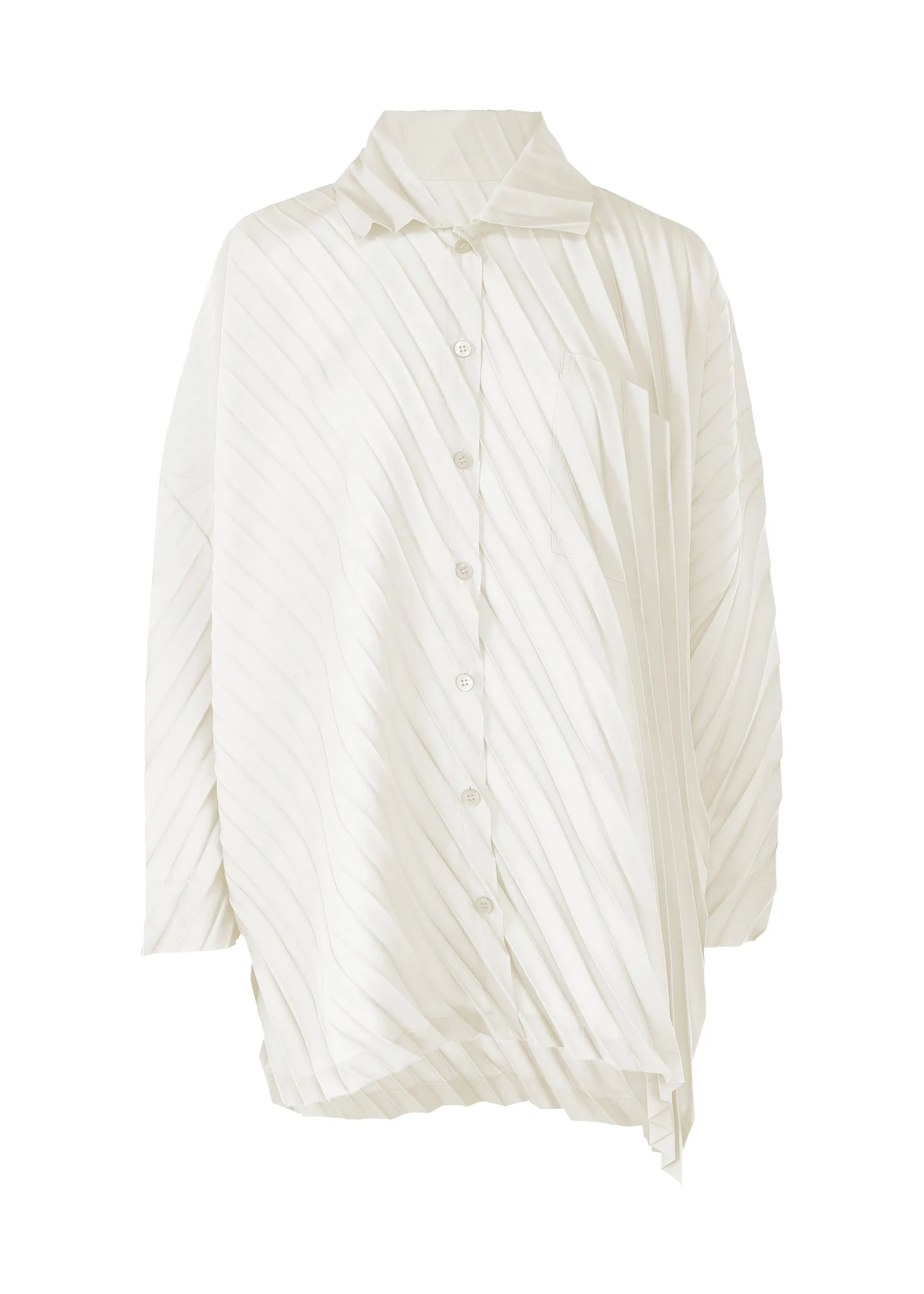 ANGLE PLEATS SHIRT TOP sold by Issey Miyake