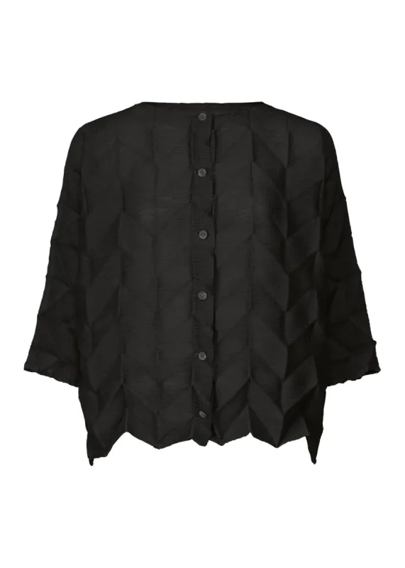 ZIG ZAG SEE-THROUGH CREPE CARDIGAN sold by Issey Miyake