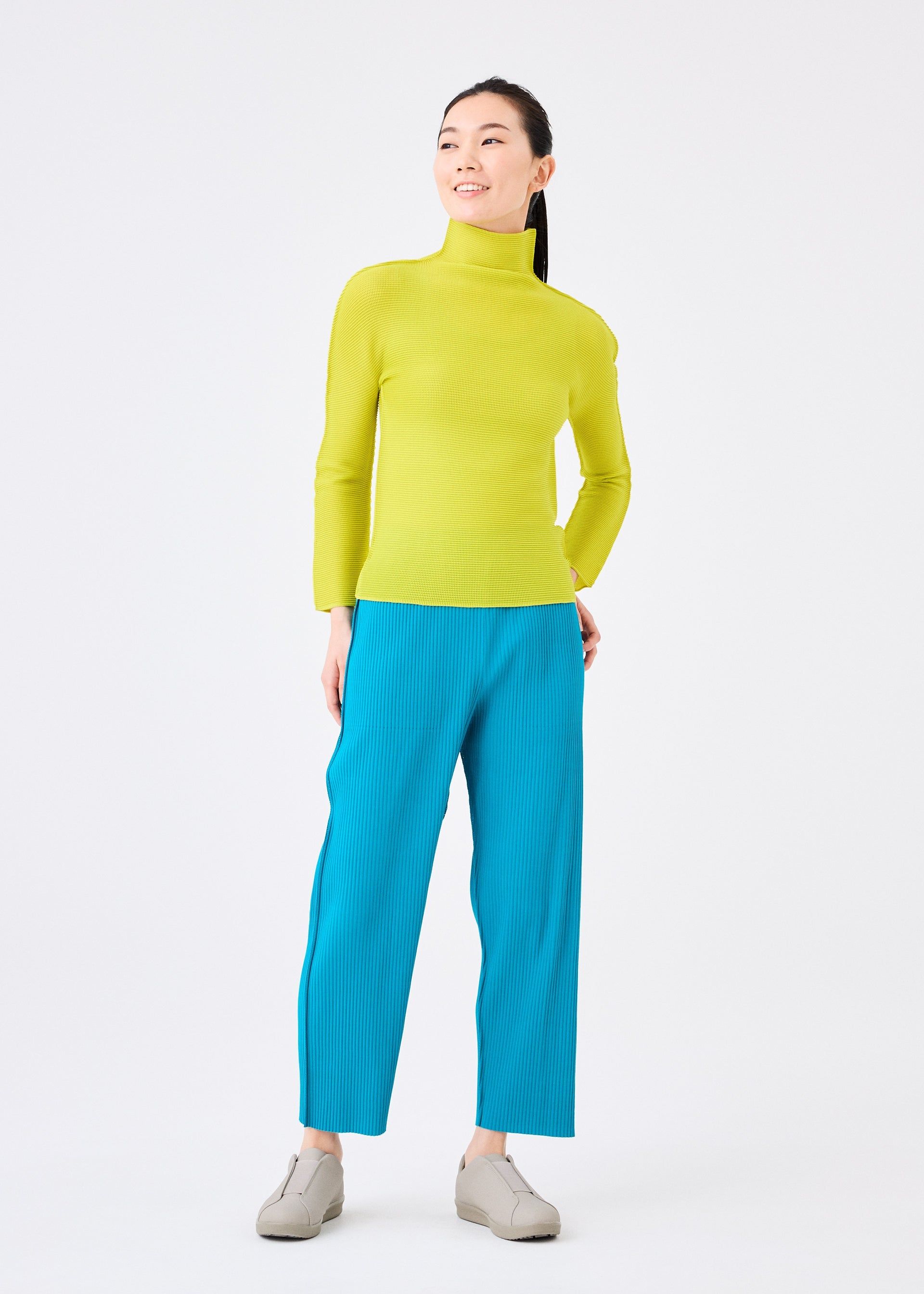 FINE KNIT PLEATS COLOR 2 PANTS sold by Issey Miyake product image thumbnail 2