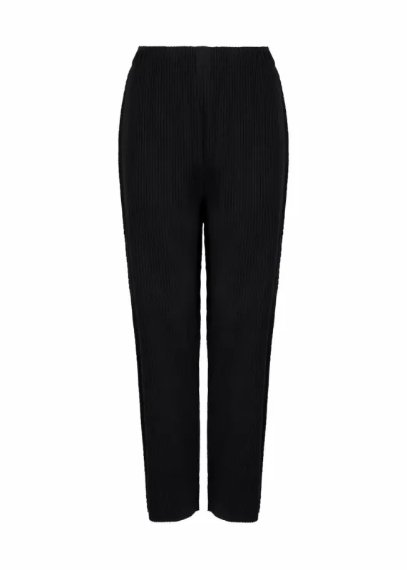 FINE KNIT PLEATS BLACK PANTS sold by Issey Miyake