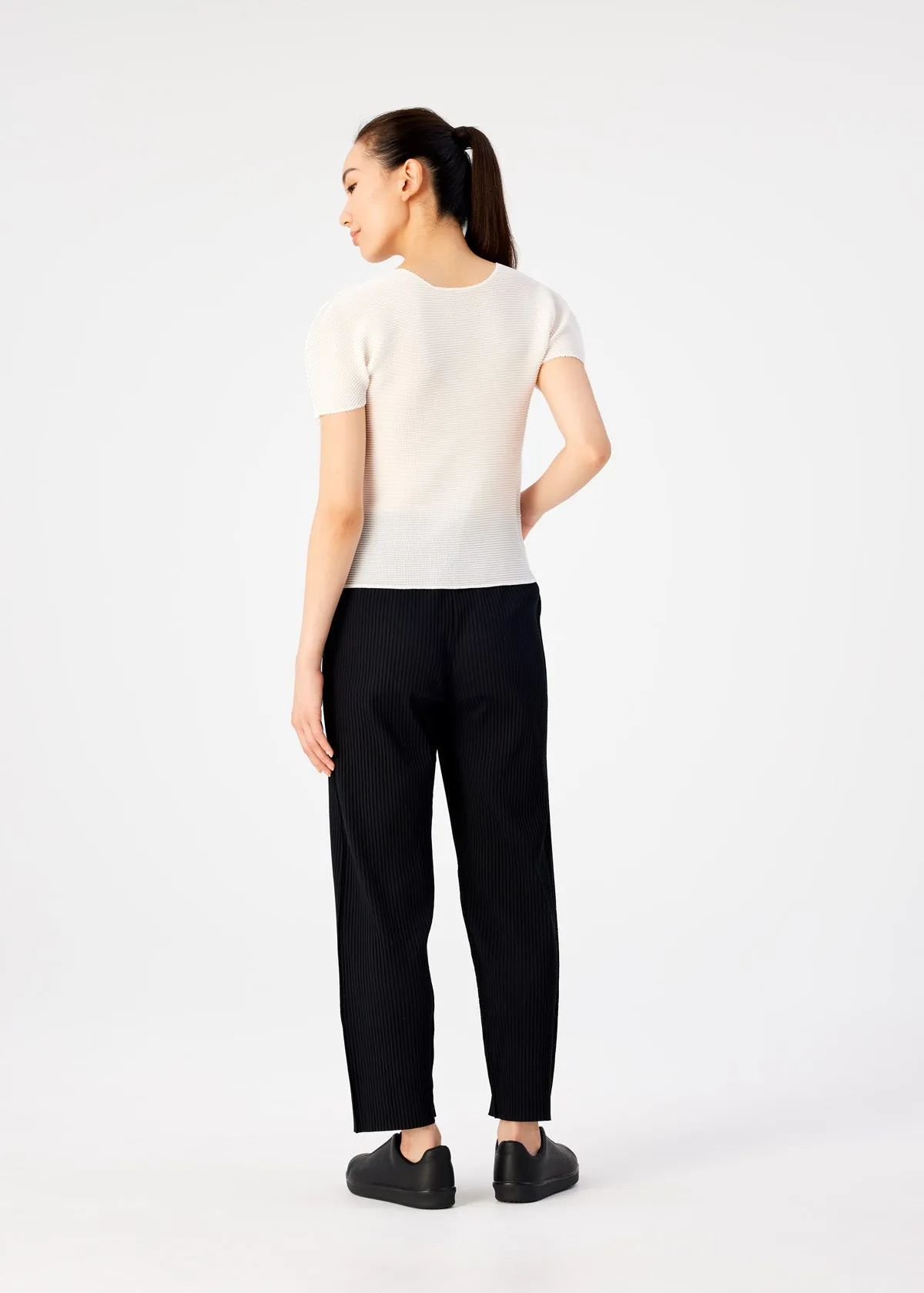 FINE KNIT PLEATS BLACK PANTS sold by Issey Miyake product image thumbnail 5