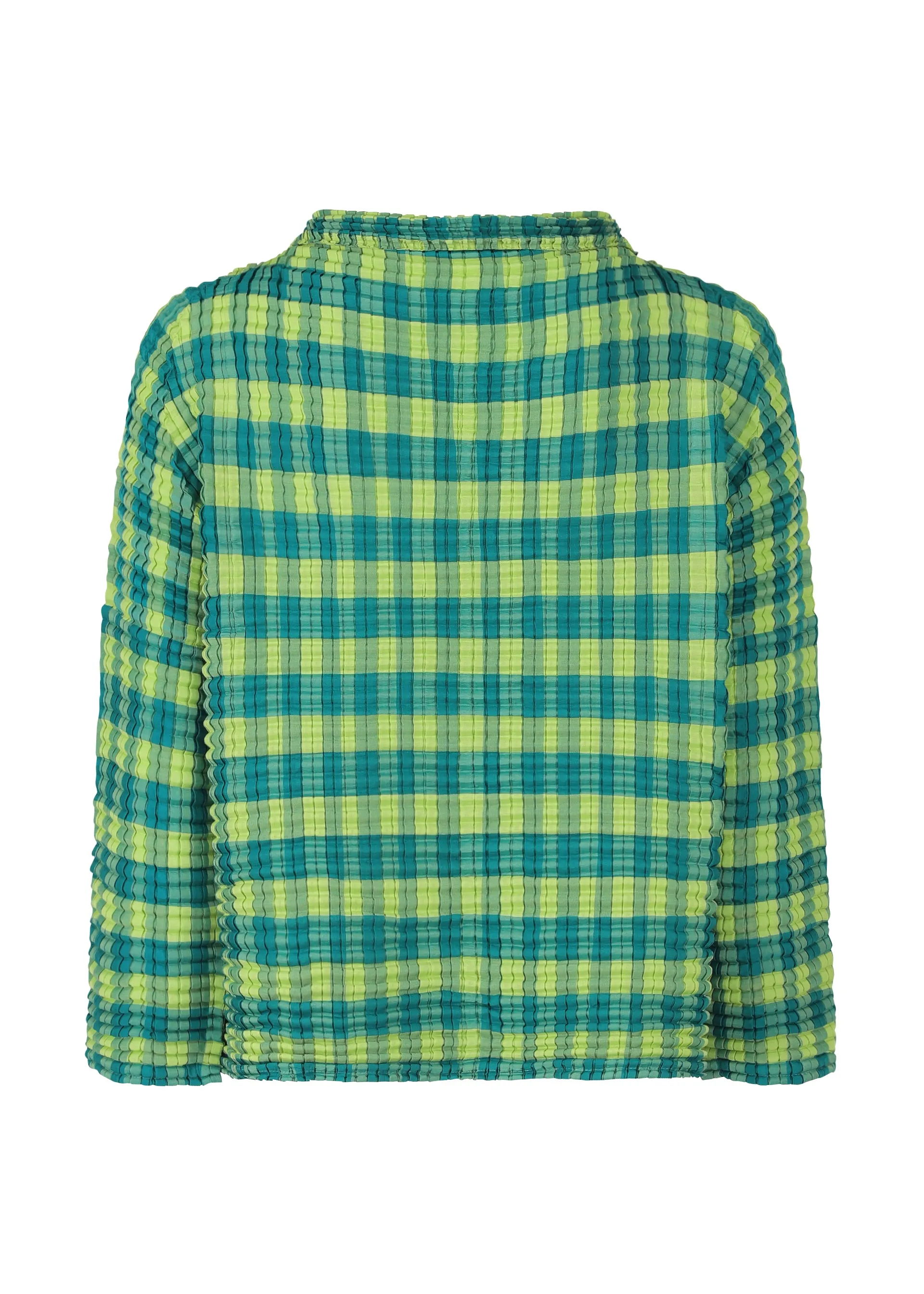 GINGHAM CHECK PLEATS CARDIGAN sold by Issey Miyake product image thumbnail 2