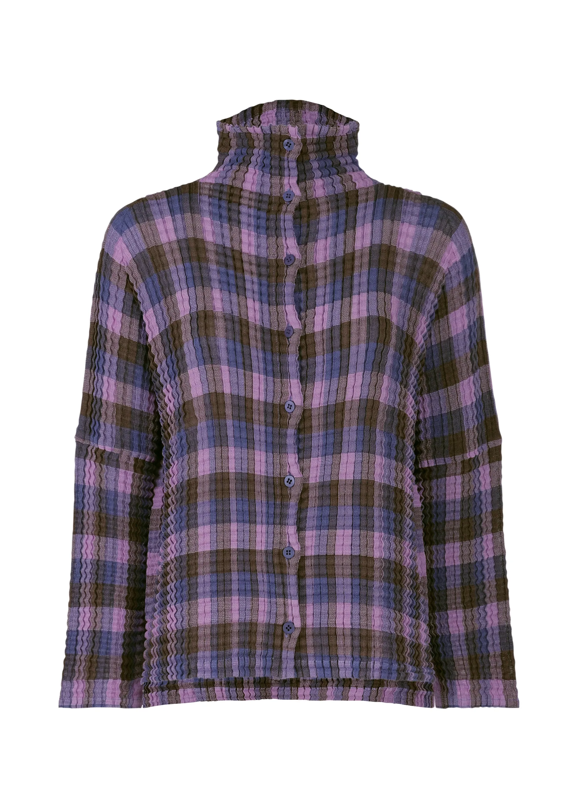 MESH CHECK PLEATS SHIRT sold by Issey Miyake