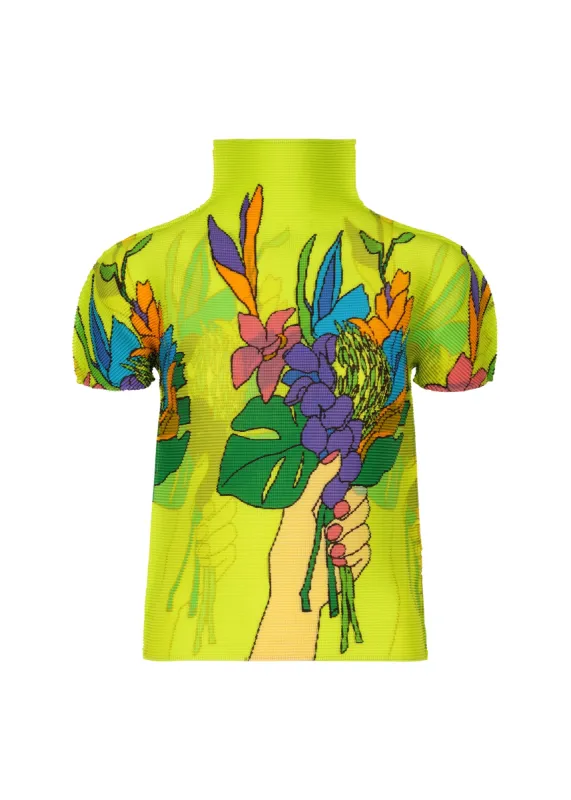 PRESSED FLORA PLEATS TOP | Parallel