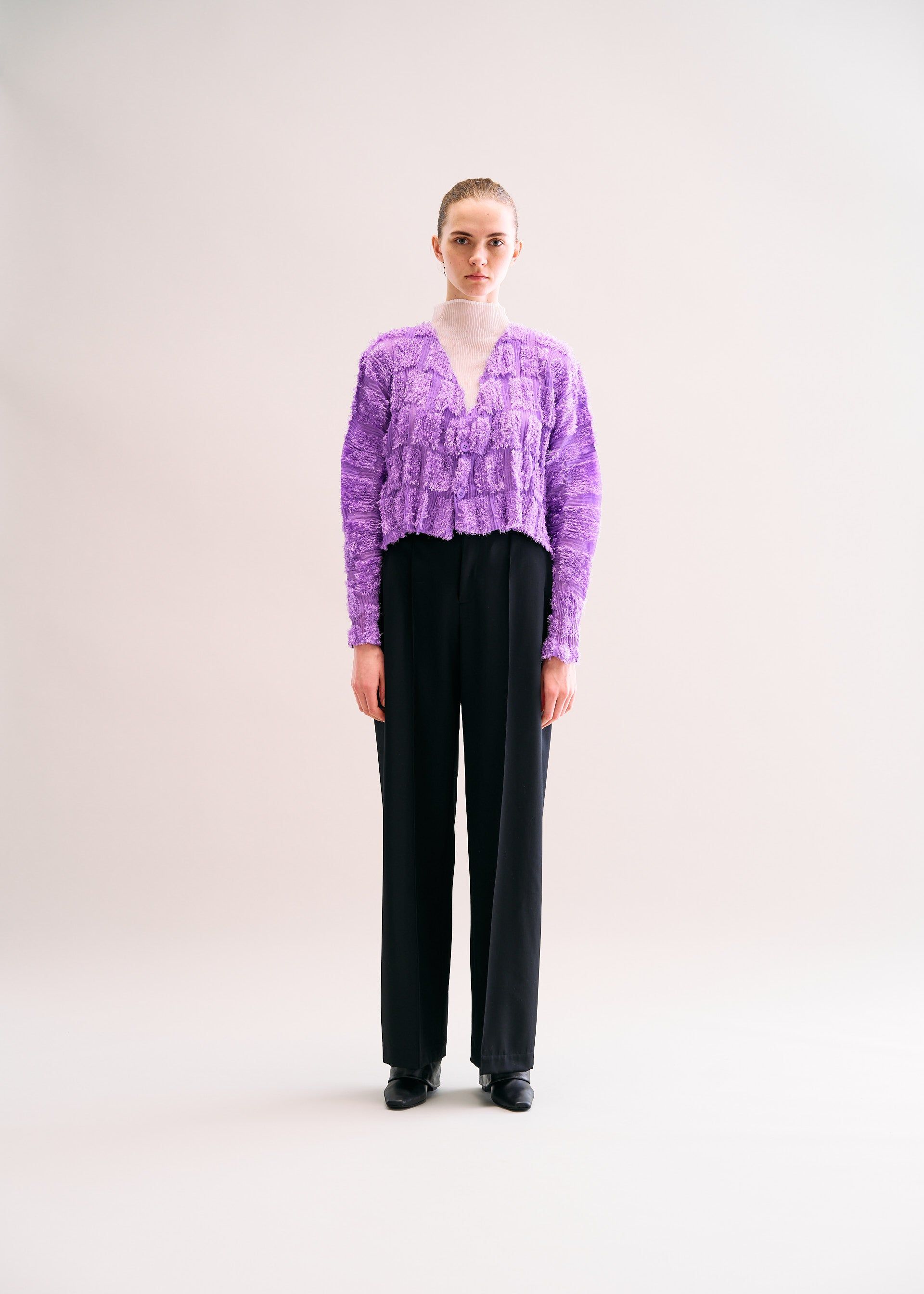 FUZZY PLEATS CARDIGAN sold by Issey Miyake product image thumbnail 3
