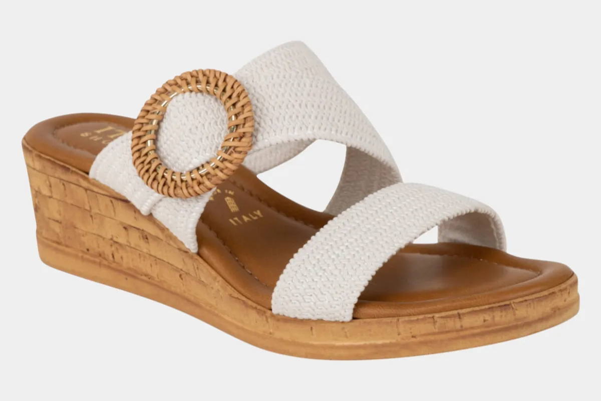 Sibyl Wedges Elastic Sandal sold by Italian Shoemakers