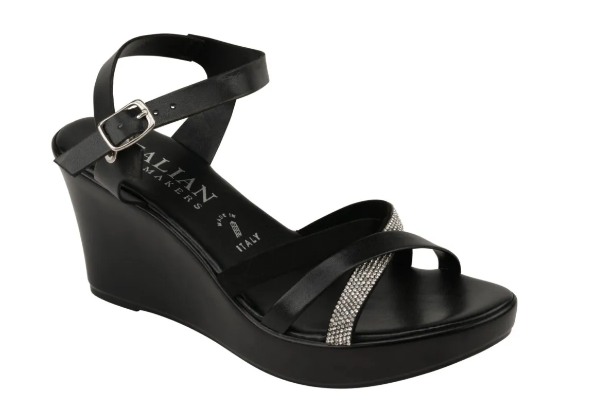 Lissy -  Strap Wedge Sandal sold by Italian Shoemakers