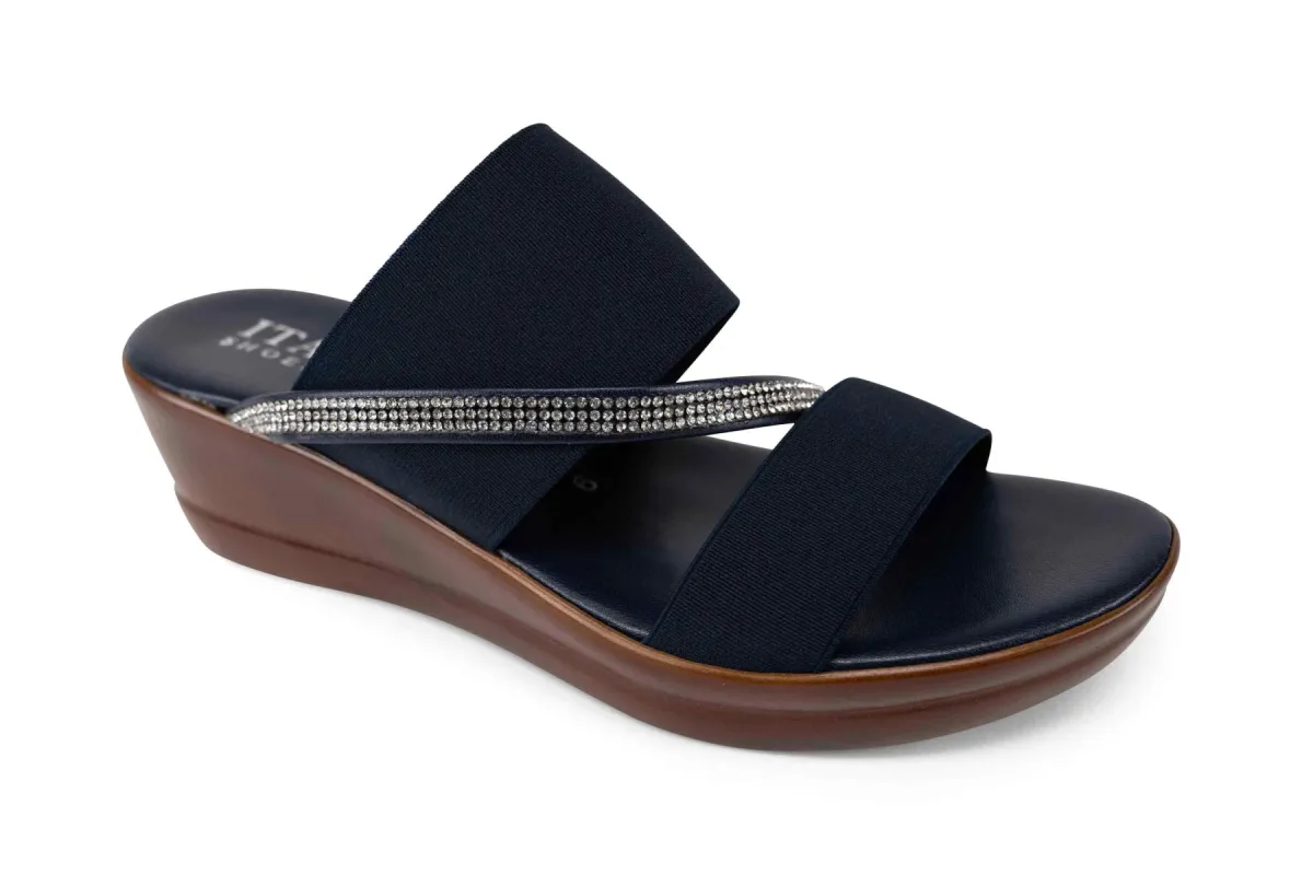 Vonnie - Elastic Wedge Sandal sold by Italian Shoemakers