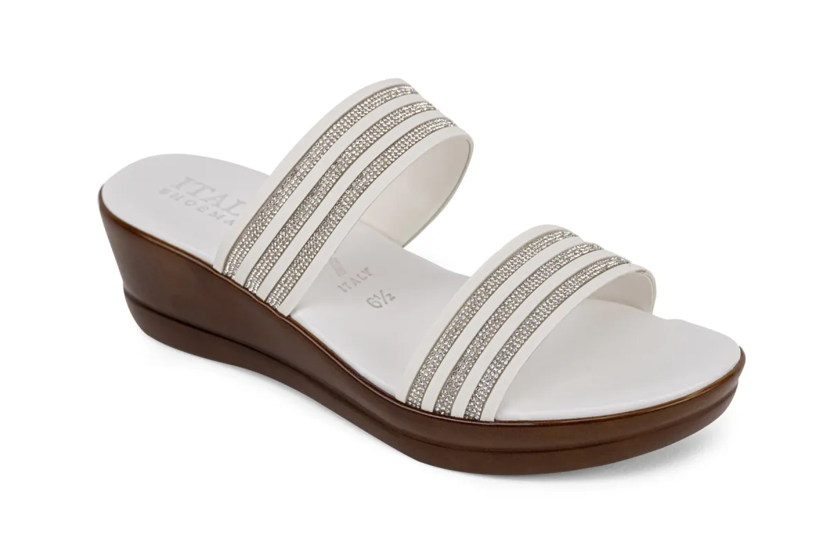 Ravyn - Double Strap Wedge Sandal sold by Italian Shoemakers