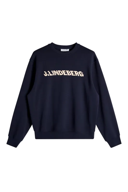 Club Printed  Crew Neck / JL Navy sold by J. Lindeberg