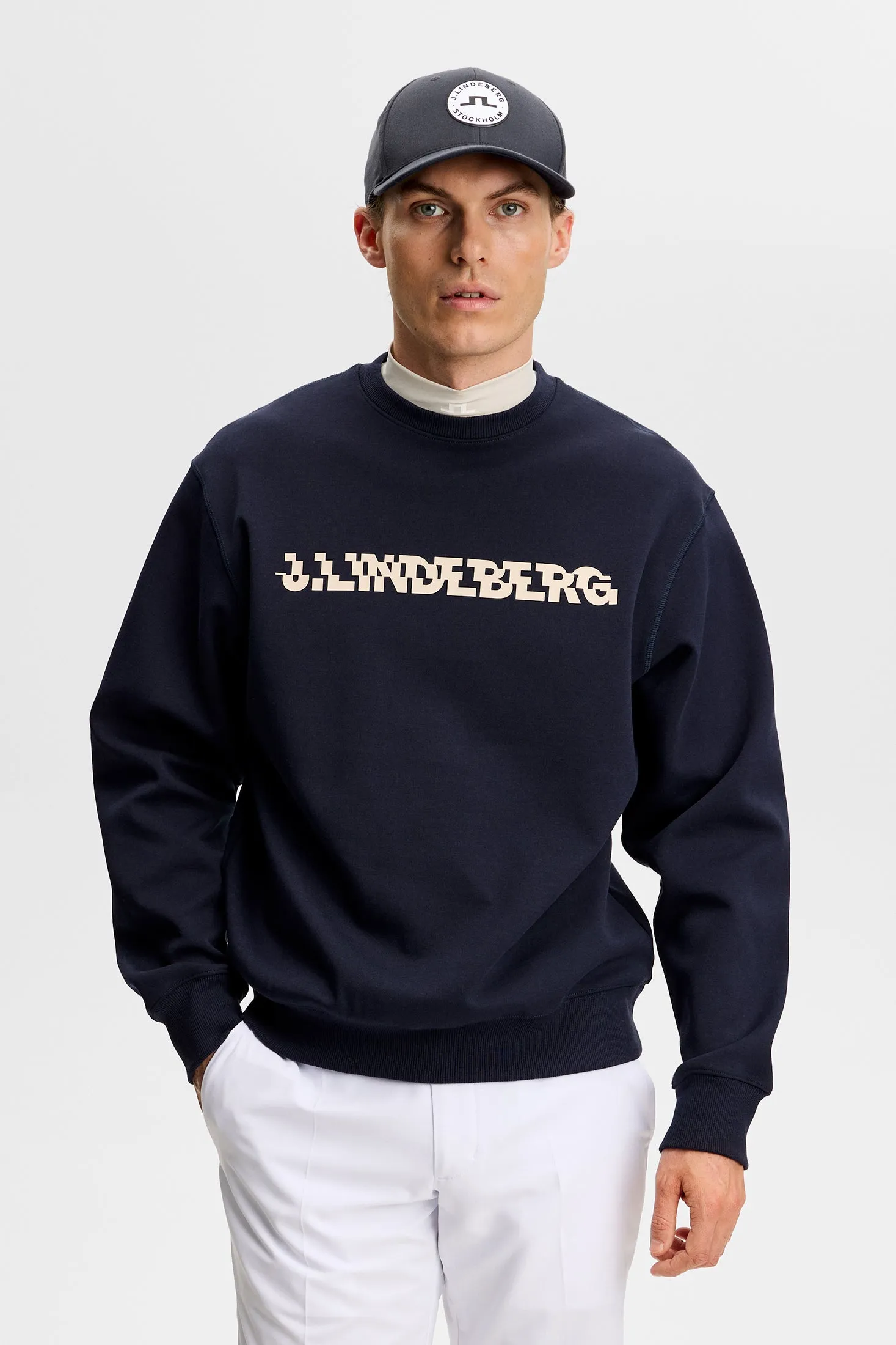 Club Printed Crew Neck / JL Navy sold by J. Lindeberg product image thumbnail 2