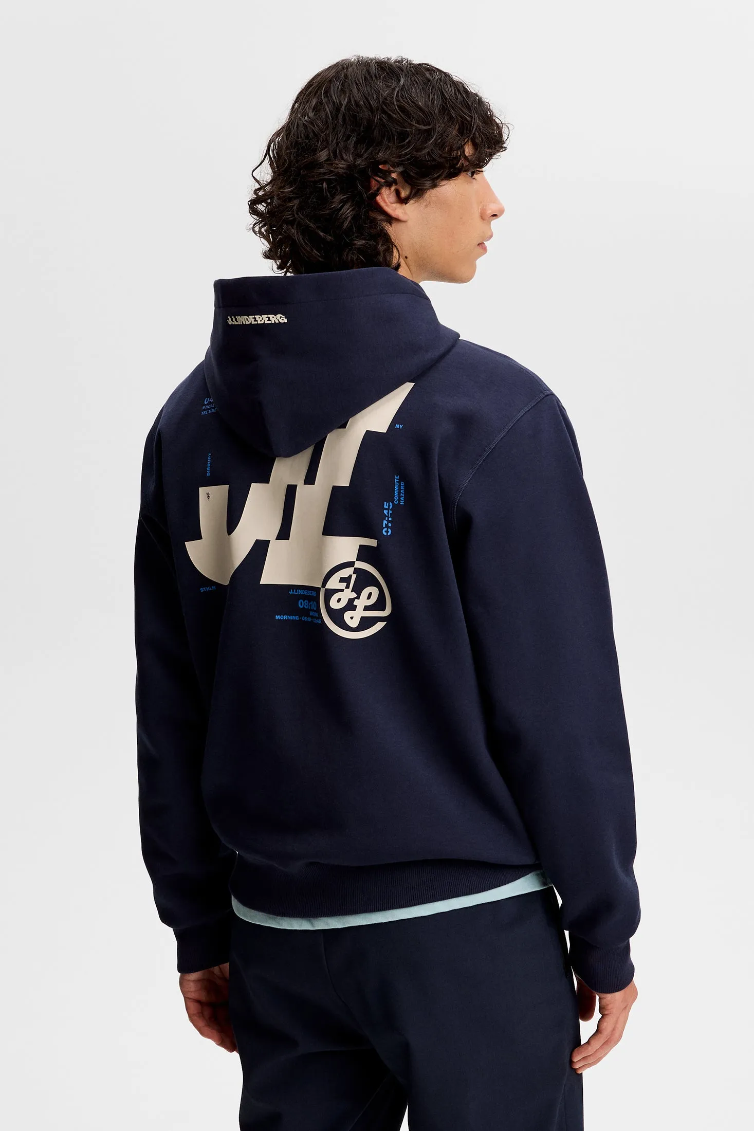 Club Printed Hood / JL Navy sold by J. Lindeberg product image thumbnail 4
