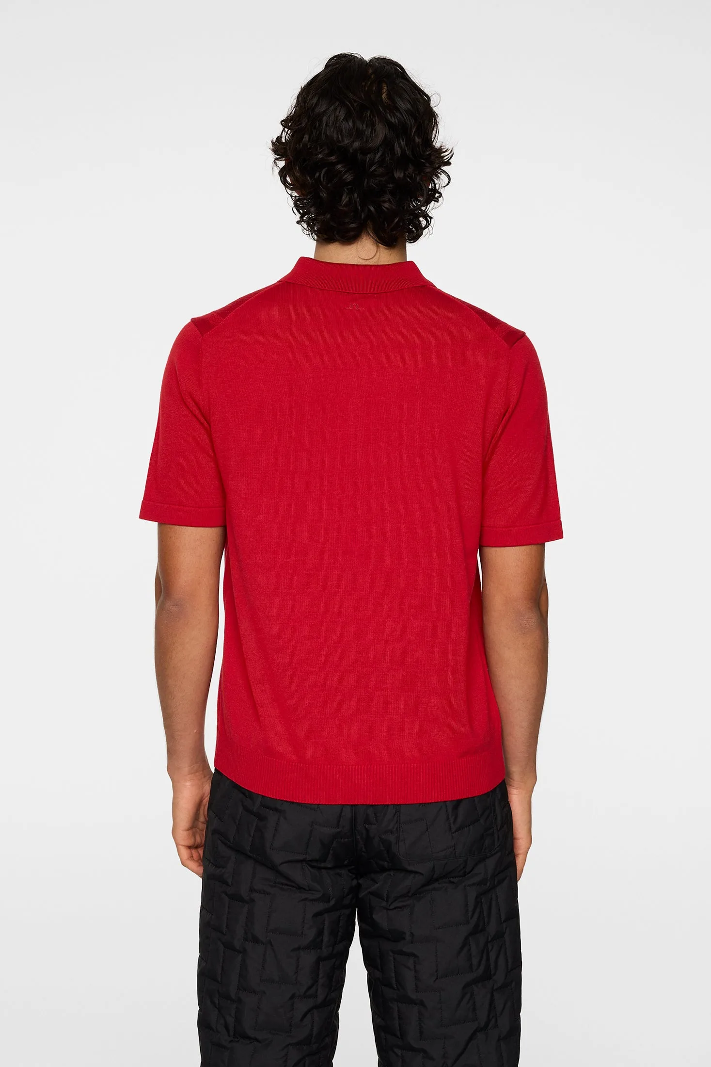 Remy Structure Zip Knit Polo / Barbados Cherry sold by J. Lindeberg product image thumbnail 3