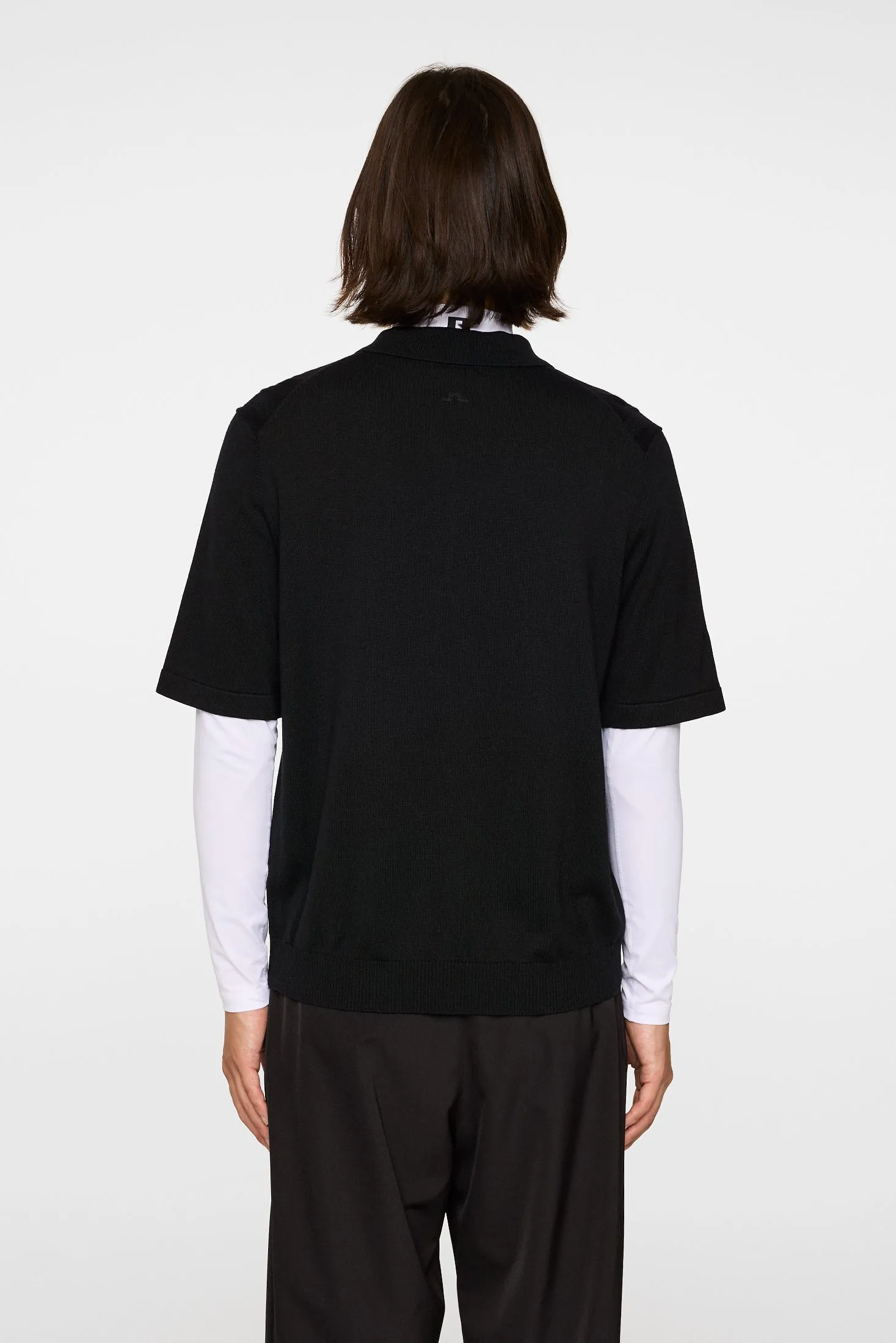 Remy Structure Zip Knit Polo / Black sold by J. Lindeberg product image thumbnail 3