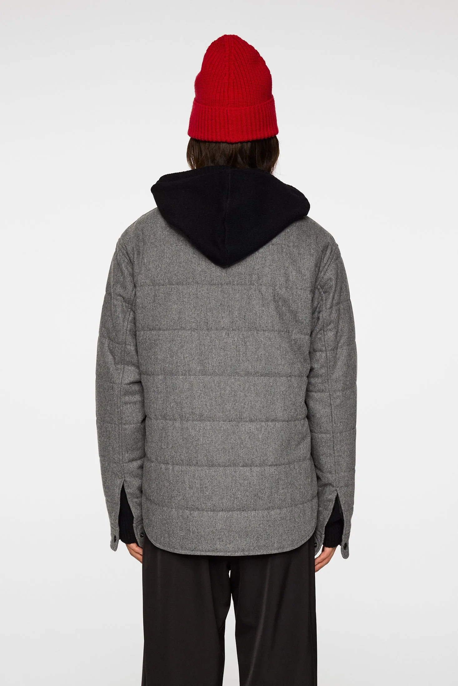 Nelson Padded quilt overshirt / Dark Grey Melange sold by J. Lindeberg product image thumbnail 3