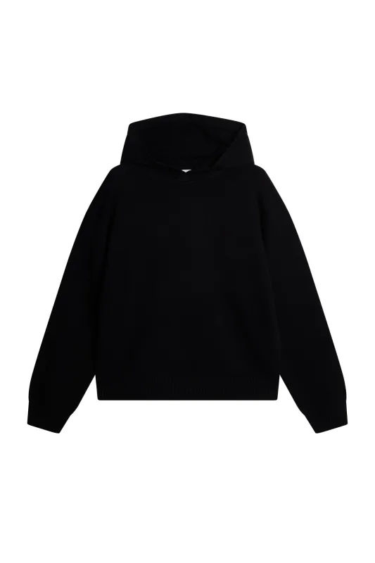 Edward Knitted Hoodie / Black sold by J. Lindeberg