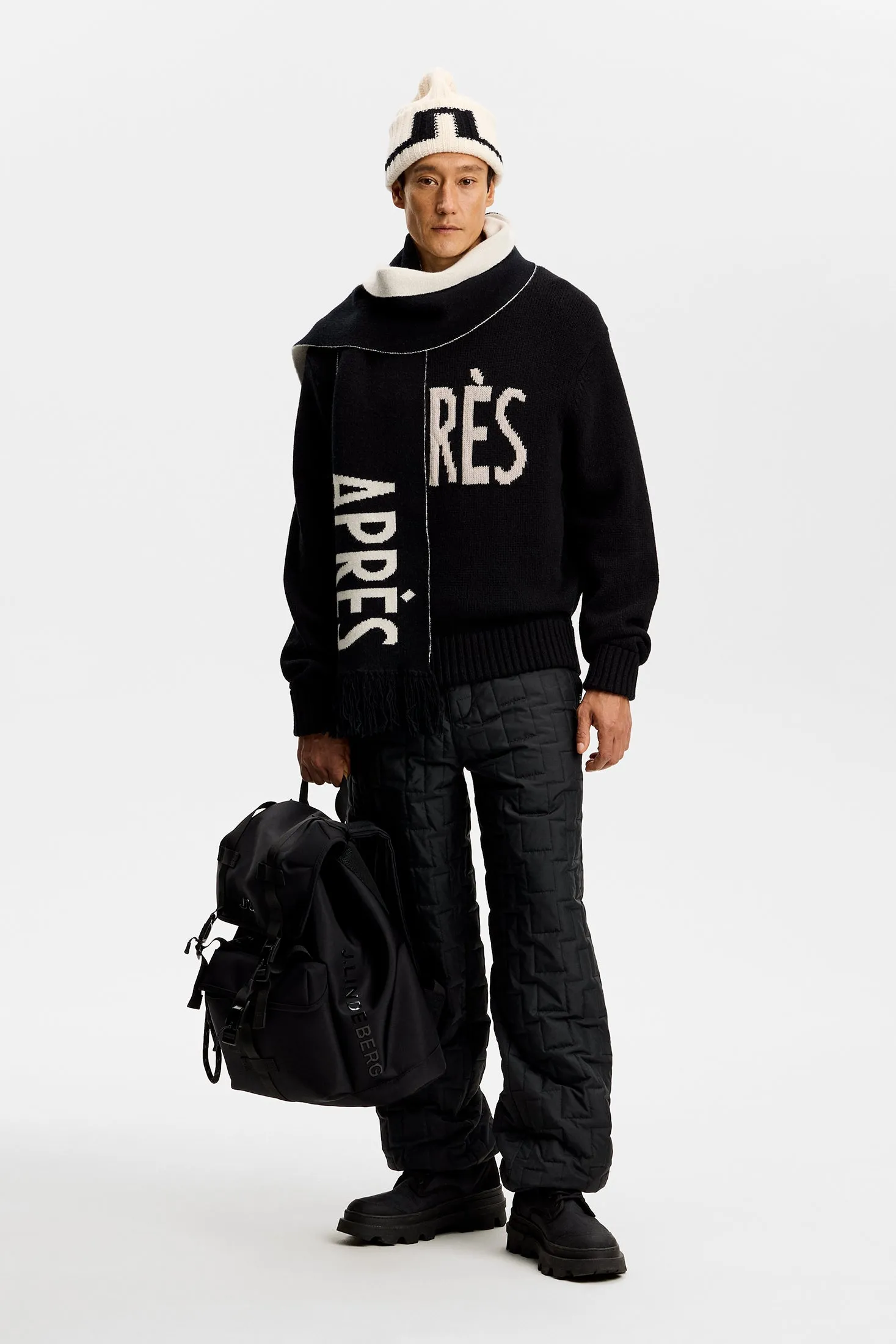 Fabian Graphic Knit Sweater / Black sold by J. Lindeberg product image thumbnail 4