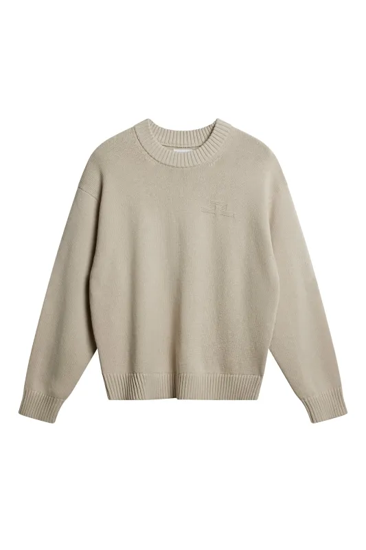 Eddy Cotton Wool Crew Neck / Moonbeam made by J. Lindeberg