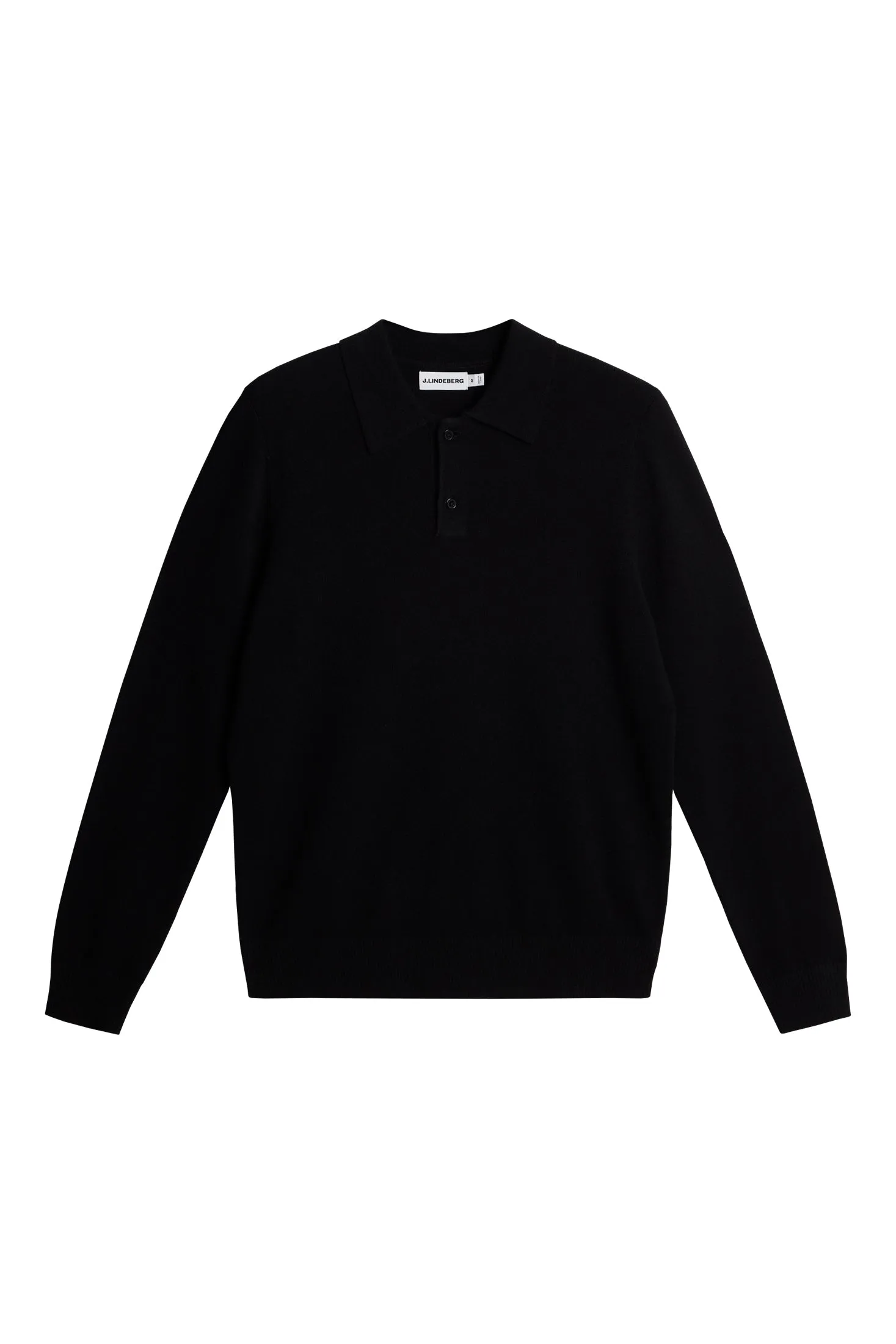 Edgar Knitted Wool Polo / Black sold by J. Lindeberg